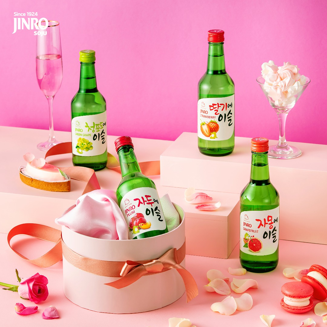 Soju Hàn Quốc JINRO VỊ NHO 360ml - Combo 6 chai
