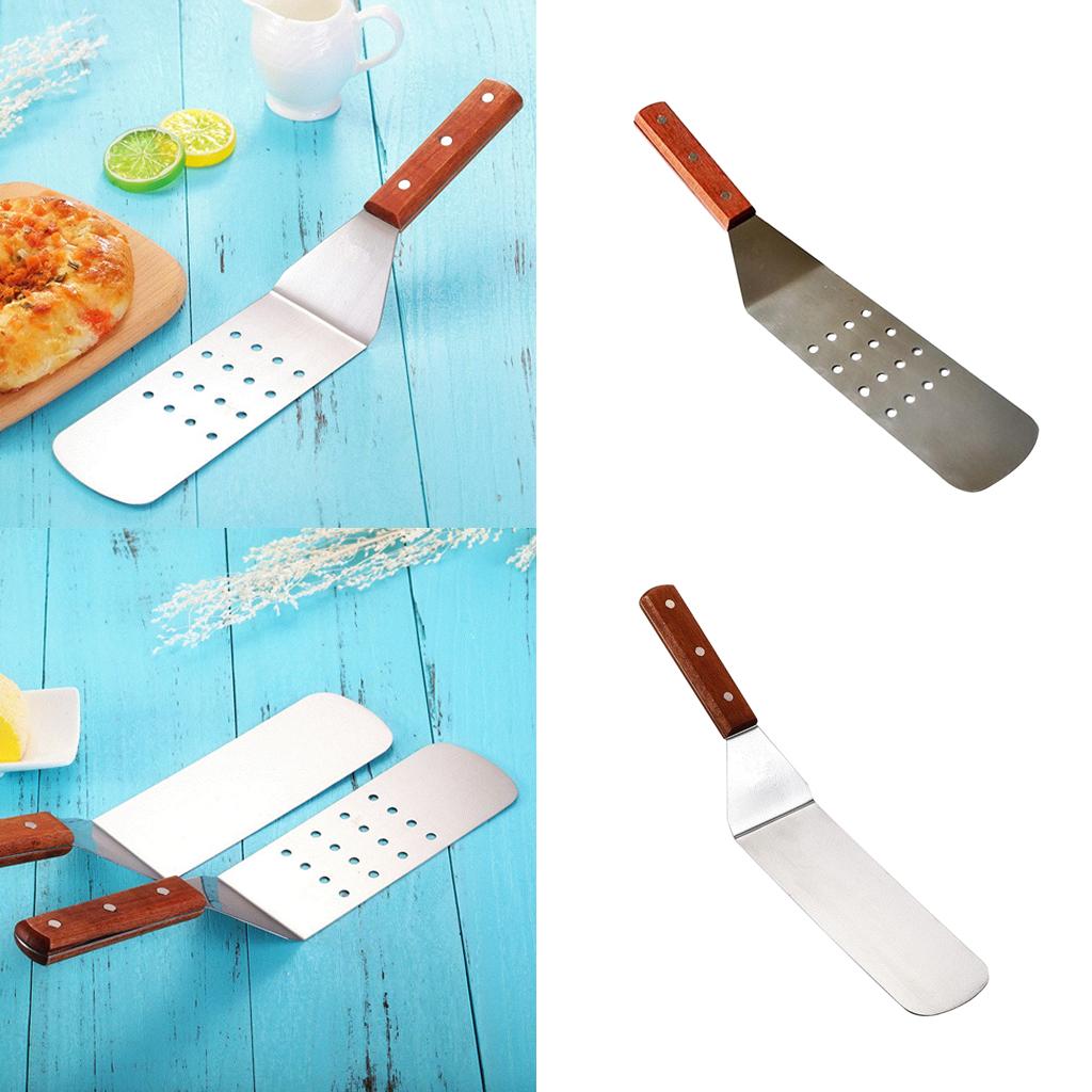 Stainless Steel Metal Griddle Spatula Griddle Accessories Hamburger Turner Scraper Pancake Flipper Great for BBQ Grill