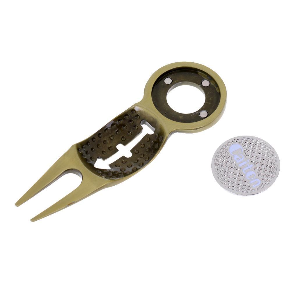 Golf  Repair Tool,  Metal Detachable Golf Ball Marker, Golf Ball Alignment Tool