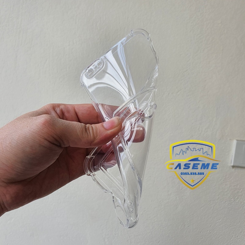 Ốp chống sốc kèm ngăn ví đựng thẻ dành cho iPhone 6 Plus, 6s Plus silicon trong suốt cao cấp