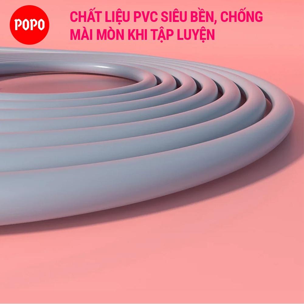 Dây nhảy thể lực rèn thể lực POPO chất liệu cao cấp tay cầm bọc silicone êm ái chống tuột khi sử dụng TS88