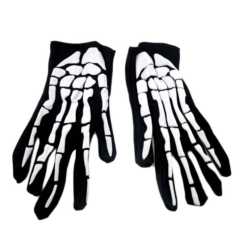 Đôi găng tay họa tiết hình xương hóa trang Halloween