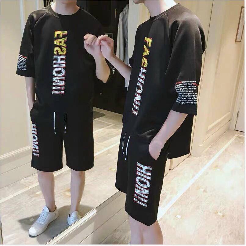 SET BỘ THỂ THAO NAM PHONG CÁCH HỌA TIẾT CÁ TÍNH THUN CO GIẢN 4 CHIỀU THOÁNG MÁT 1HIT1 FASHION