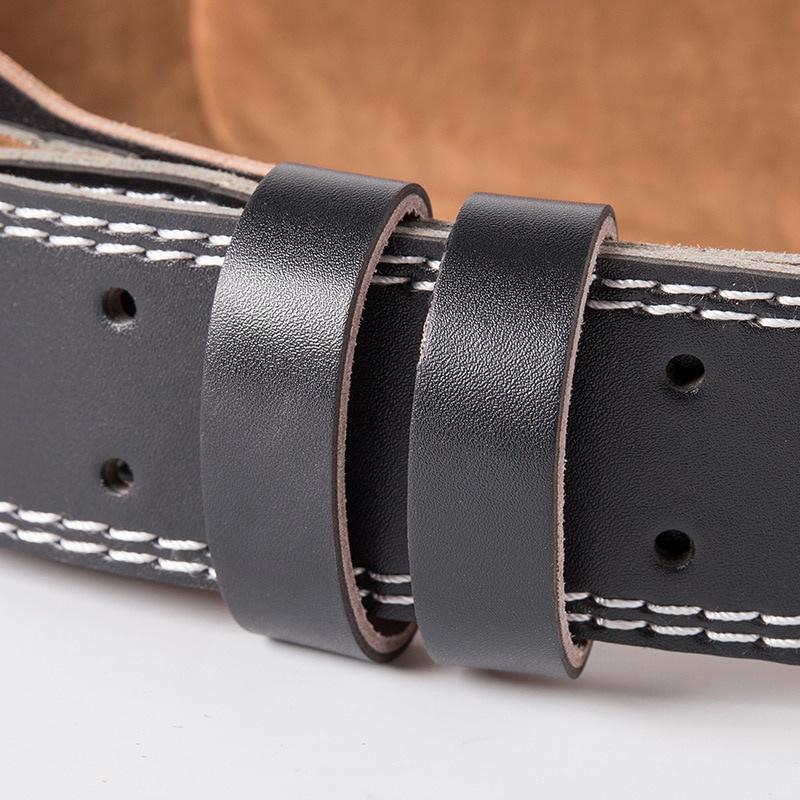 Weight Lifting Belt Adjustable Leather Belt with Padded Lumbar Back Support for Bodybuilding Deadlifts Workout & Squats Exercise