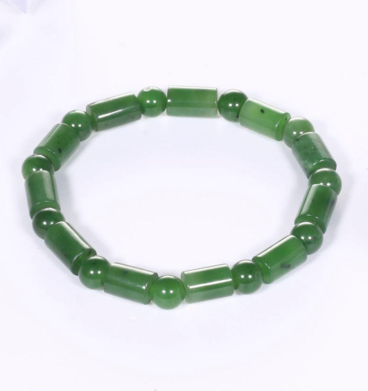 Vòng tay đốt trúc đá ngọc bích AAA 6mm mệnh hỏa, mộc - Ngọc Quý Gemstones