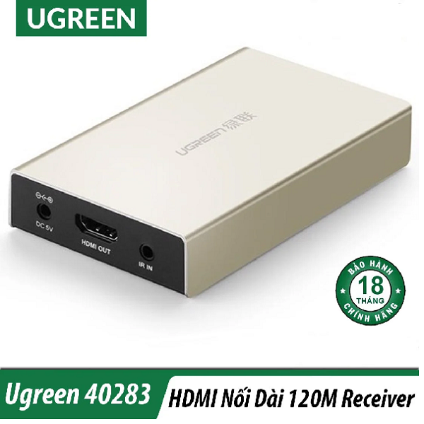 Bộ kéo dài HDMI sang Lan 120m Ugreen có chức năng thông Lan 40280-40283 hàng chính hãng