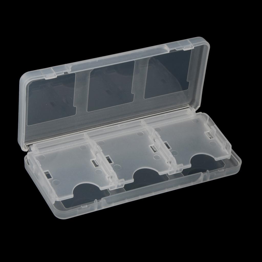 6 in 1 Game Card Case Holder Cartridge Box for  3DS Game Cards White