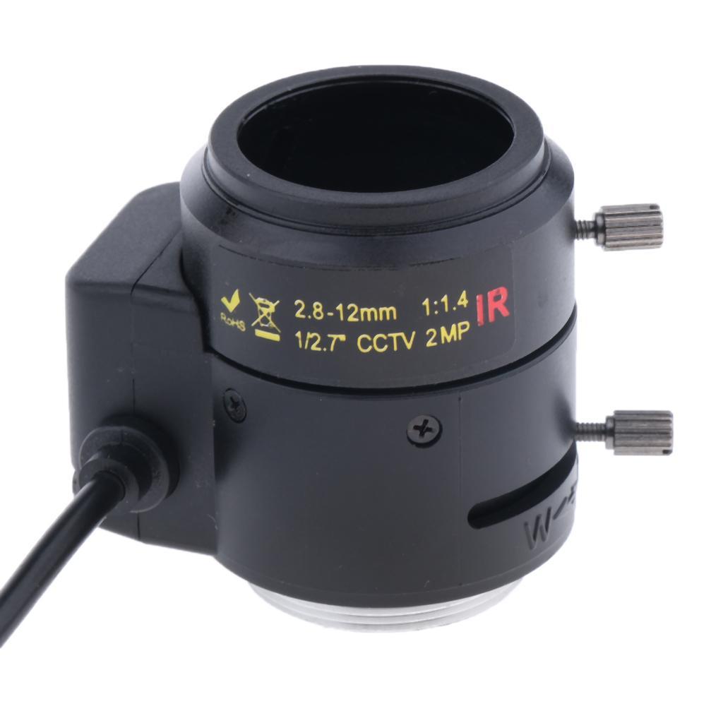 Camera Varifocal IR Lens 2MP 2.8-12mm F1.4 CS Mount Auto Iris 1/2.7'' Format