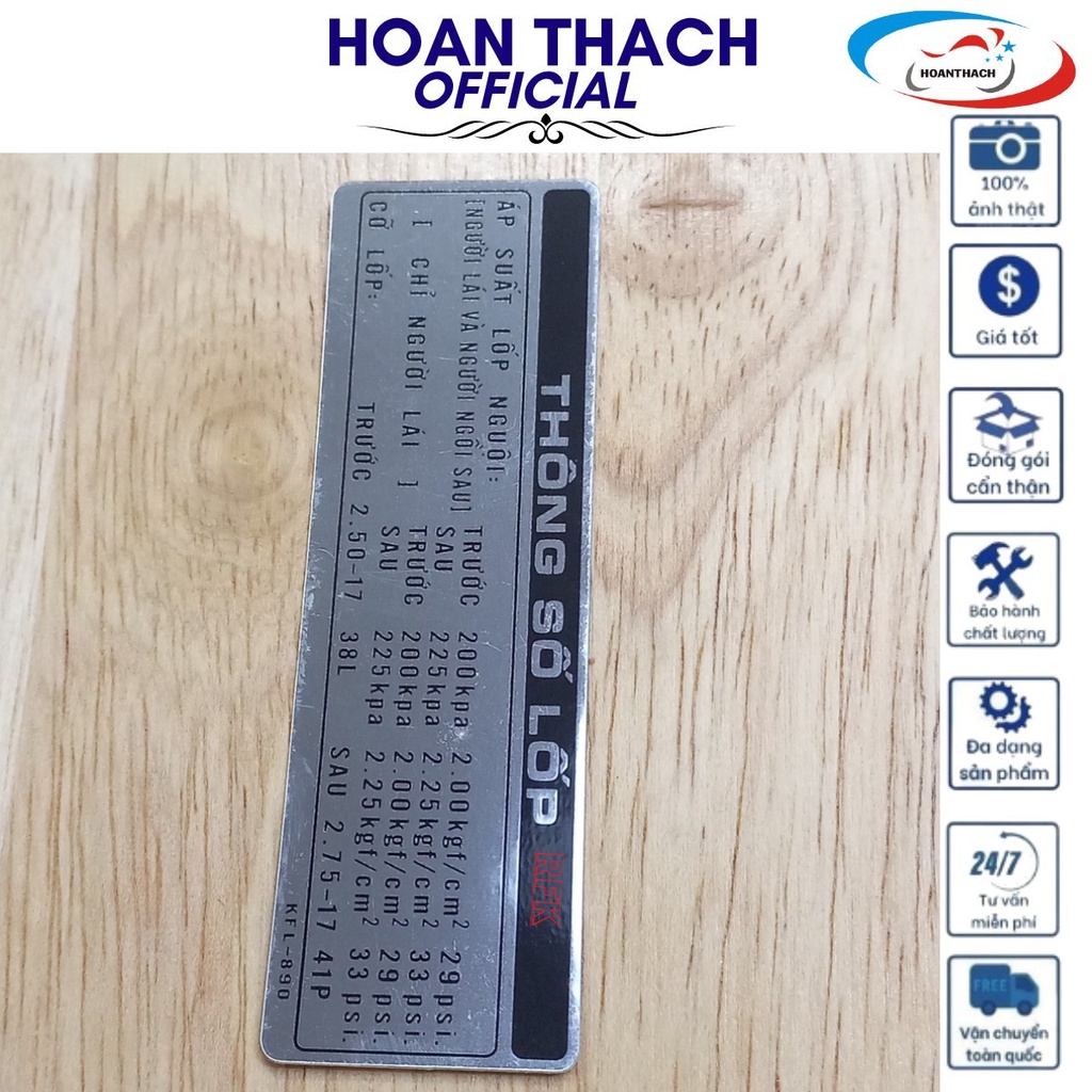 Tem Thông Số Lốp Xe máy Future 1 honda, HOANTHACH 87505KFL890