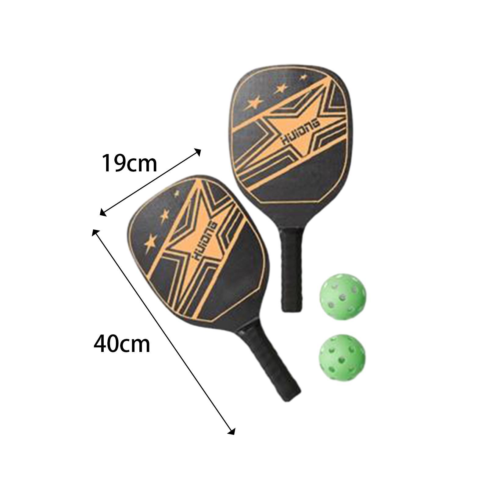 2Pcs Pickleball Paddles Pickleball Racket and Ball Set Nonslip Grip Pickleball Rackets Pickleball Racquets for 2 Players