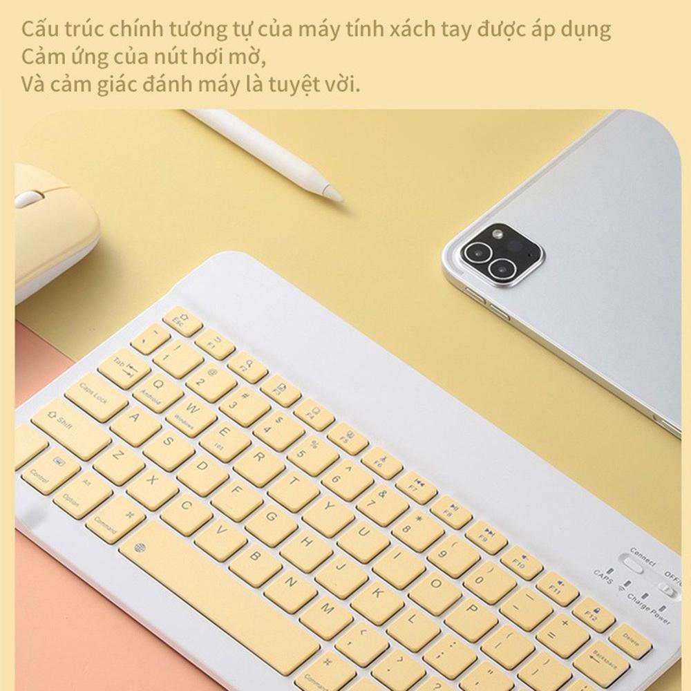 Bộ bàn phím và chuột không dây bluetooth cho điện thoại máy tính bảng ipad laptop macbook tivi Windows/Android/IOS