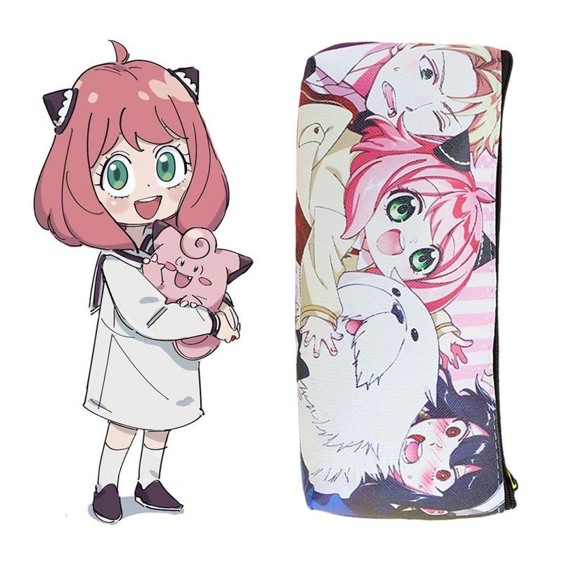 Túi Đựng Bút Chì Bằng PU Có Khóa Kéo In Hình Anime tmdbyx Spy X Family Anya Yor Loid Forger Cho Học Sinh