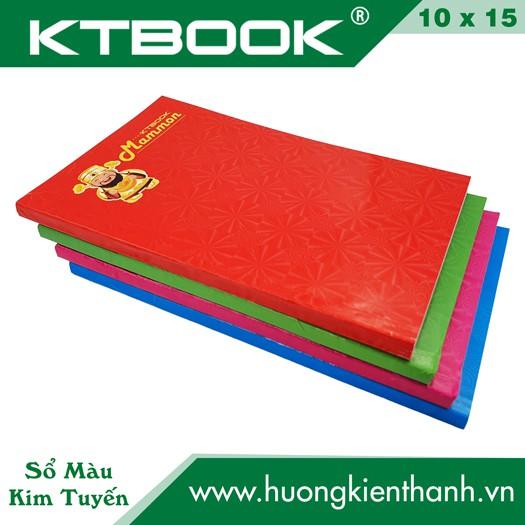 Gói 10 cuốn Sổ Bìa Màu Kim Tuyến Thần Tài Dọc Mỏng 80 trang