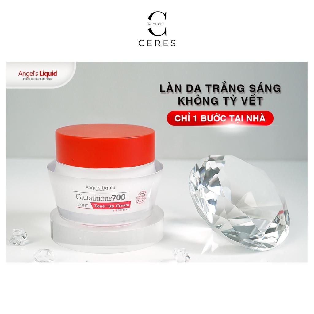 Kem Dưỡng Trắng Da Angel Liquid Glutathione 700 Light Tone Up Cream Chống Nắng Nâng Tone (Ngày) 50ml