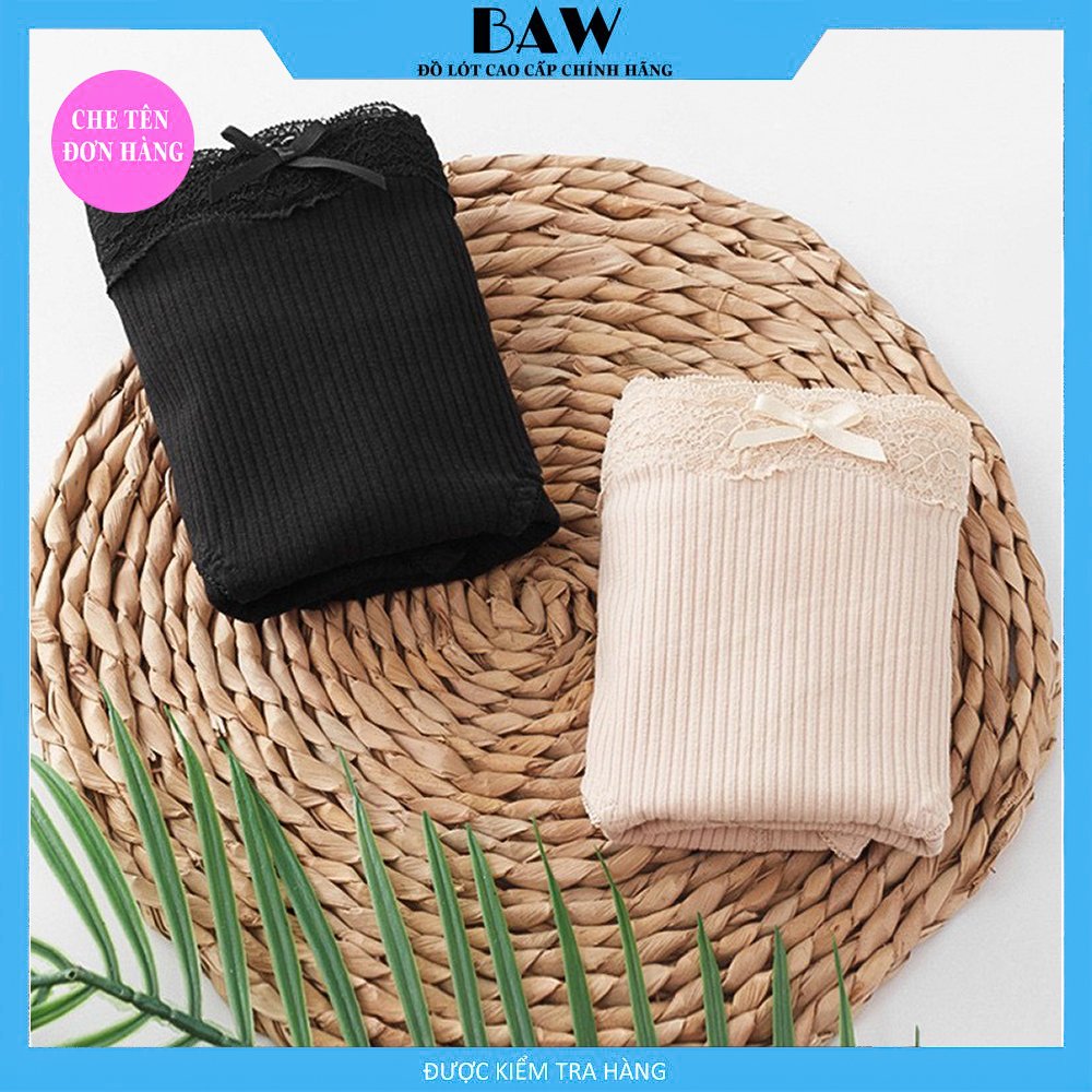 Quần Độn Mông Nữ, Quần Độn Mông Lưng Ren Thông Hơi Siêu Thoáng Mát Mềm Mại Thương Hiệu Baw DM01