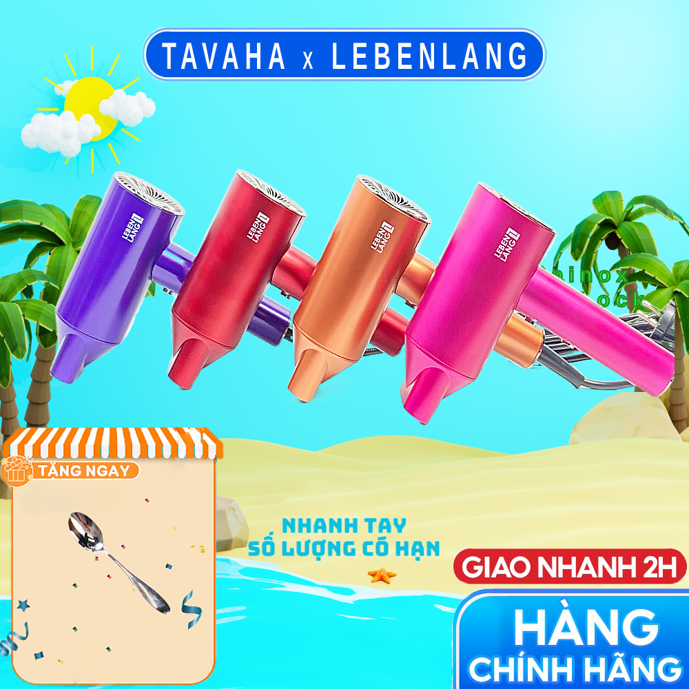 Mẫu mới - Máy sấy tóc Lebenlang LBL3088- 2 chiều nóng lạnh, gấp gọn tiện lợi, chống xơ rối tóc bằng công nghệ ion,1800 - 2100W