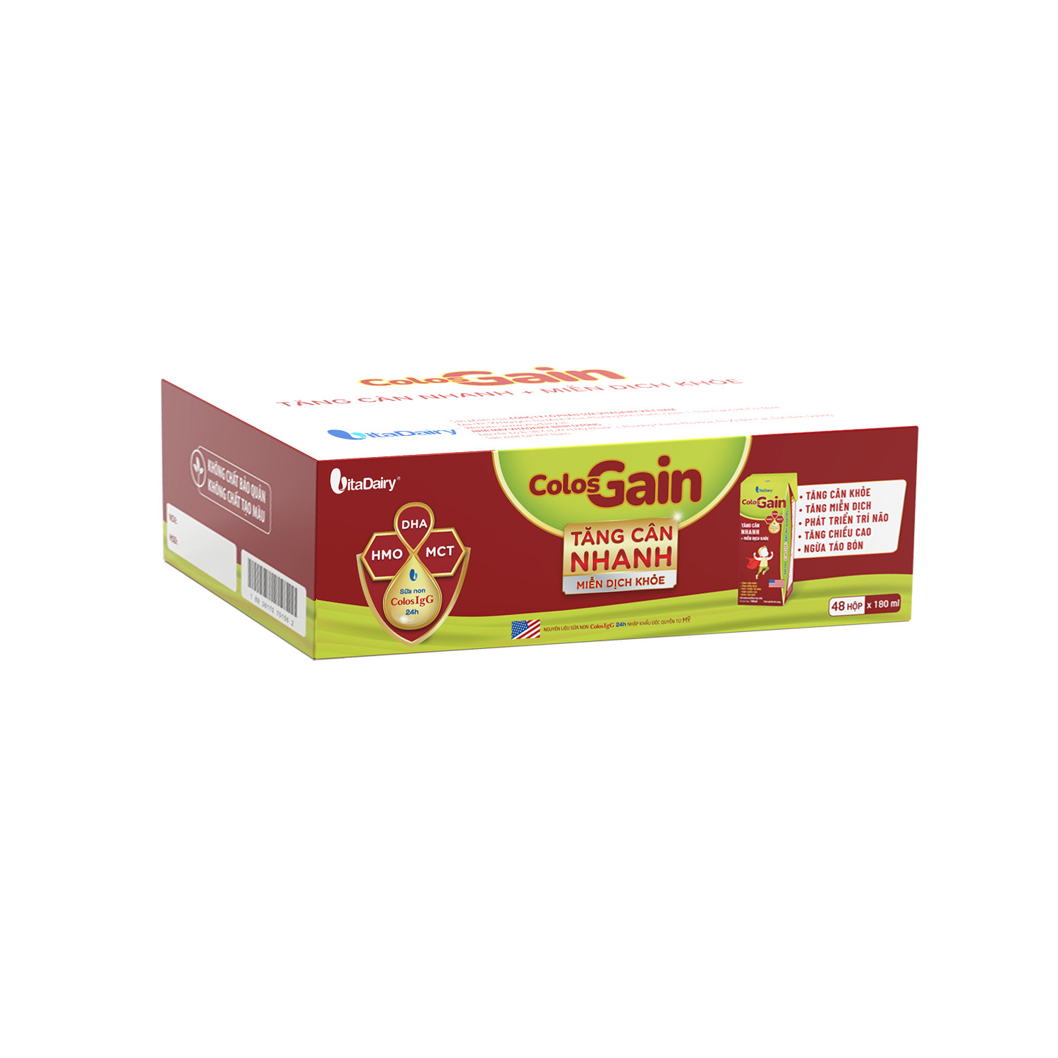 SBPS Colos Gain 180ml giúp bé tăng cân nhanh, miễn dịch khỏe - VitaDairy