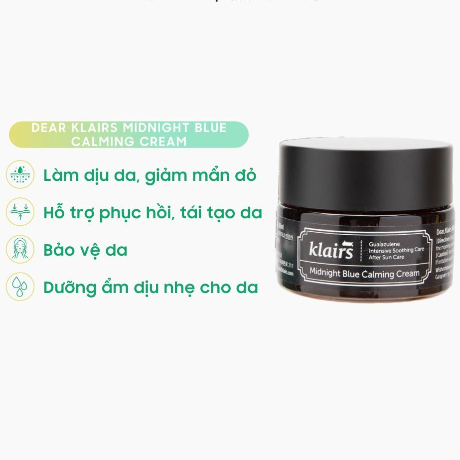 Kem dưỡng làm dịu da Klairs Midnight Blue Calming Cream 30ml