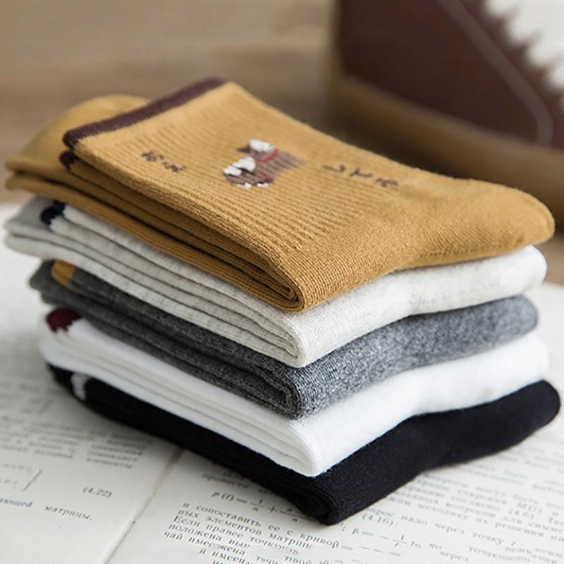 Vớ cổ cao họa tiết hoạt hình cho nữ bằng vải cotton