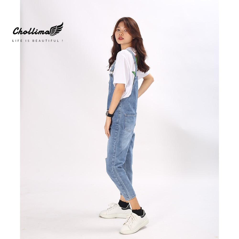 Yếm jeans dài rách Chollima YJ002