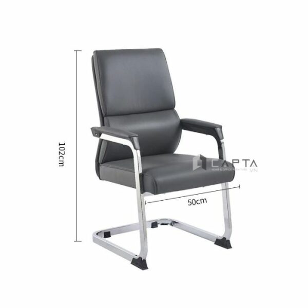Ghế phòng họp chân quỳ CV4609-P Nội thất Capta Ghế làm việc nệm dày pvc êm ái chân thép quỳ có nút nhựa chống trầy sàn office chair hcm