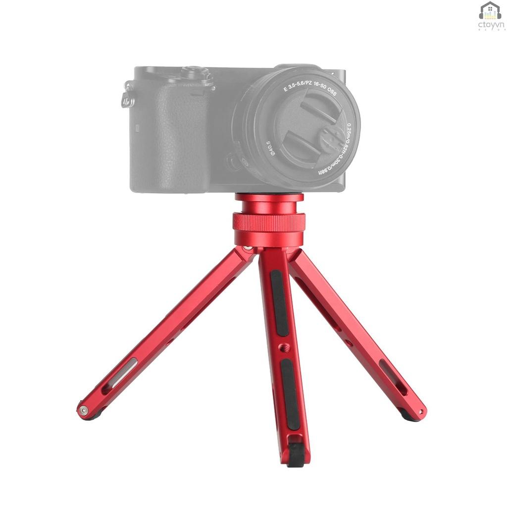 Giá đỡ ba chân bằng nhôm có thể điều chỉnh chiều cao với giao diện 1/4 inch cho máy ảnh DSLR SLR
