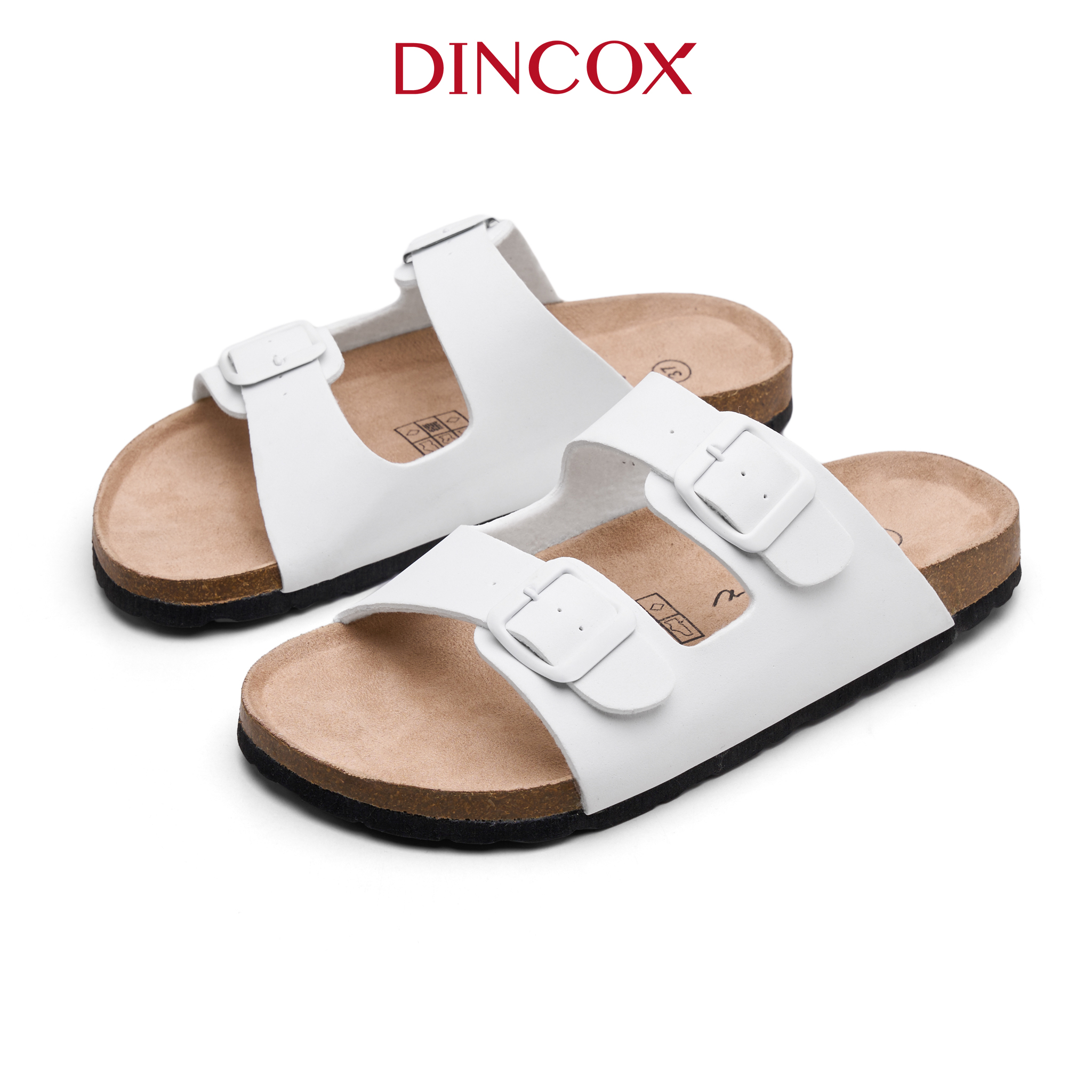 Dép Đế Trấu Nữ 2 Khóa Navy DC01 - EVA Dincox