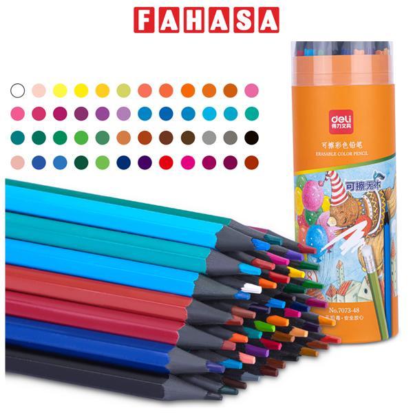 Ống 48 Bút Chì Màu Xóa Được - Deli 7073-48