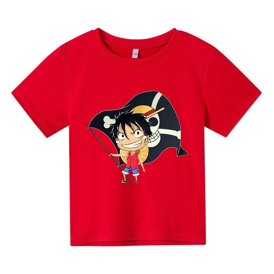 Áo thun cho bé, Áo thun trẻ em LUFFY, 4 màu, có size người lớn, Anam Store