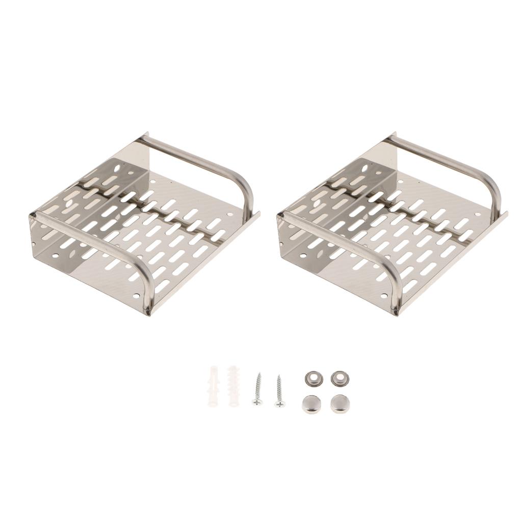 2x Bathroom Accessories Storage Shelf Rack Home Office Organizer Rack Shelf