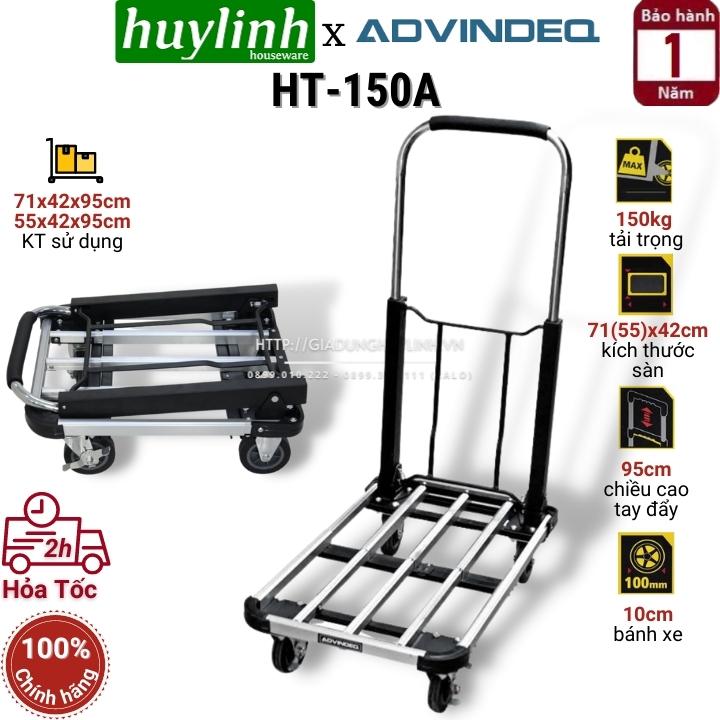 Xe Đẩy Hàng 4 Bánh Siêu Rút Gọn ADVINDEQ HT-150A - Hàng Chính Hãng