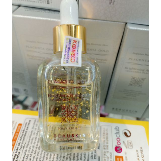 Tinh chất Placenta Gold Brightening Ampoule Hàn Quốc 30ml + Móc khóa