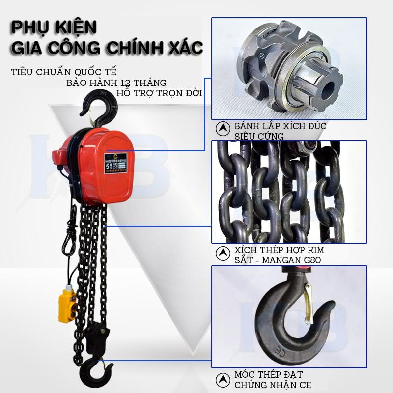 Pa lăng xích điện DHP 380V 3TẤN – 6M