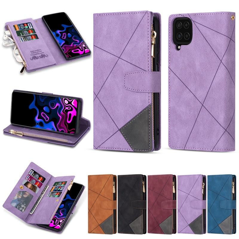 Bao da điện thoại nắp lật kèm ví và ngăn đựng thẻ đa năng dành cho Samsung Galaxy A03S A12 A22 A32 A42 A52 A72 A82 5G