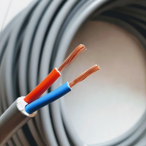 Dây điện 2 ruột tròn 2 lớp FA 2x1.0, FA 2x1.5, FA 2x2.5 vỏ xám Daphaco