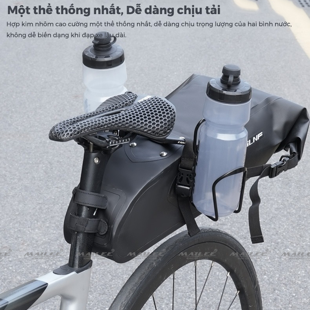 Khung Giá Đỡ Bình Nước Đôi YQ-08 tiện dụng (loại lớn) có khoảng rộng giữa kết hợp làm khung Túi Hậu Xe Đạp Chống Nước, Ổn Định Phượt Địa Hình - Mai Lee