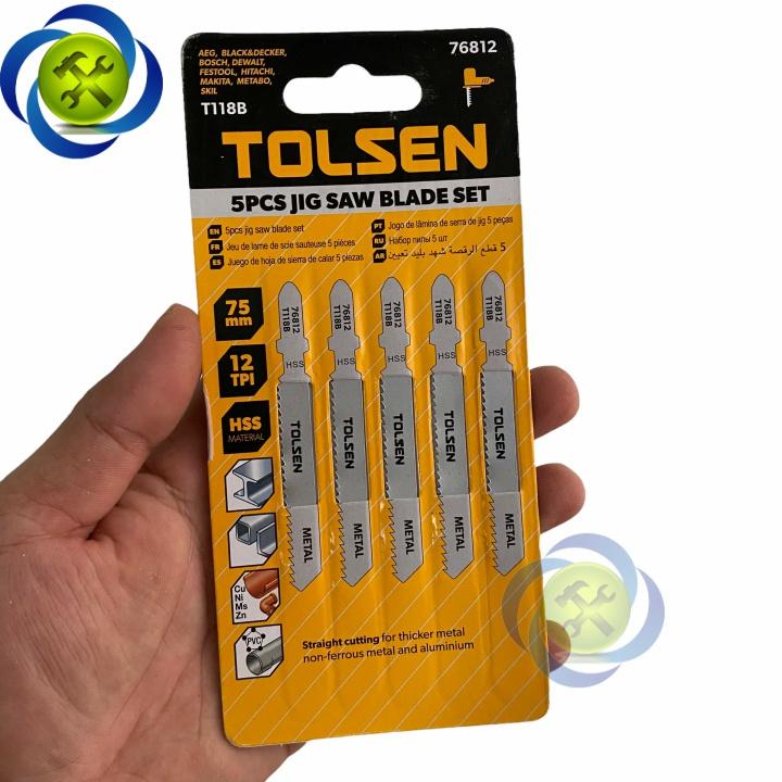 Lưỡi cưa lộng nhựa - sắt Tolsen 76812 75mm, 12TPI màu bạc