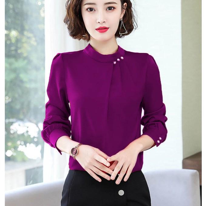 Áo sơ mi nữ dài tay chất lụa - TA90