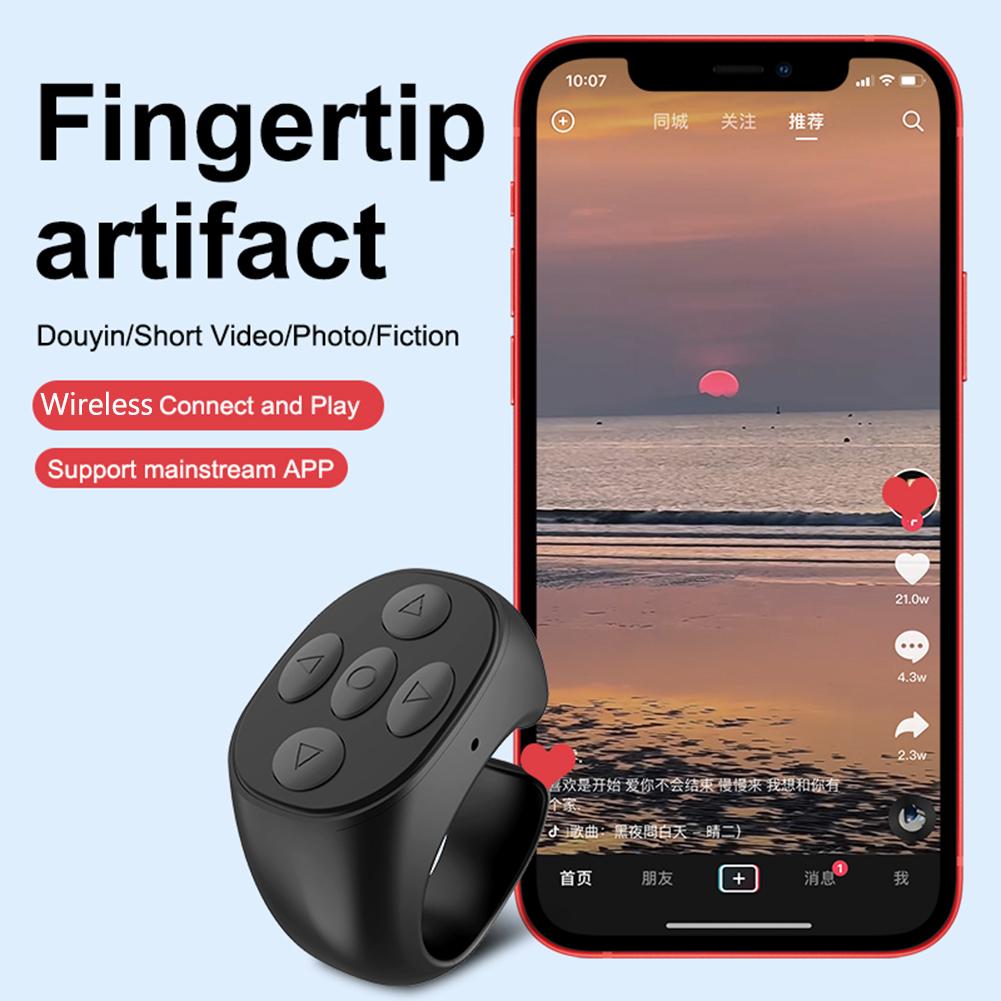 Trình lật trang tự động tương thích Bluetooth không dây Duyệt qua vòng thông minh Điều khiển từ xa Sạc di động Type-c cho điện thoại di động