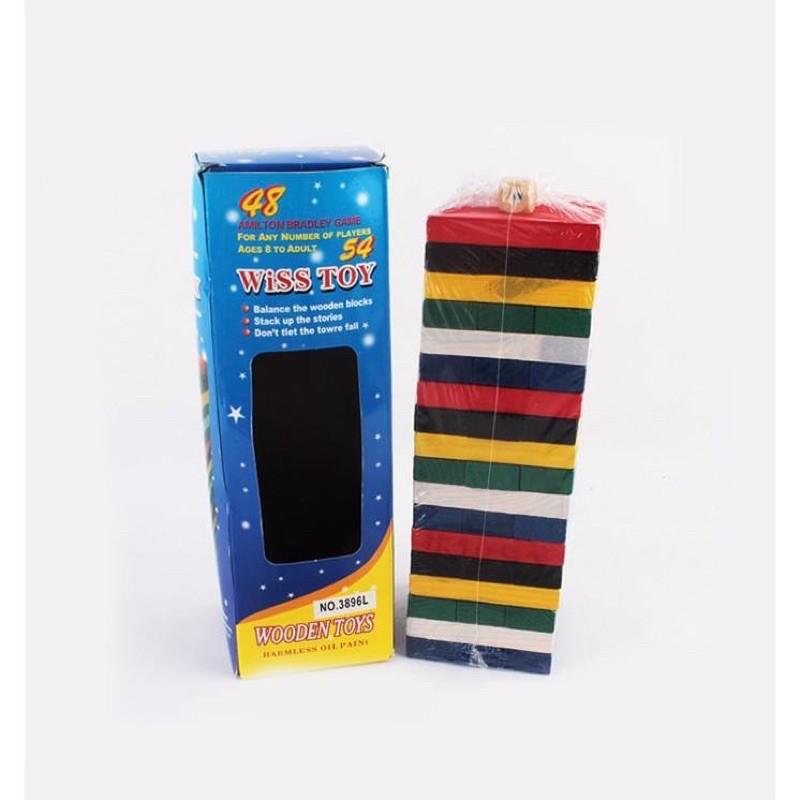 Đồ Chơi Rút Gỗ Màu Sắc Nhiều Màu TUBIOTYS 54 thanh màu cỡ lớn-Domino màu