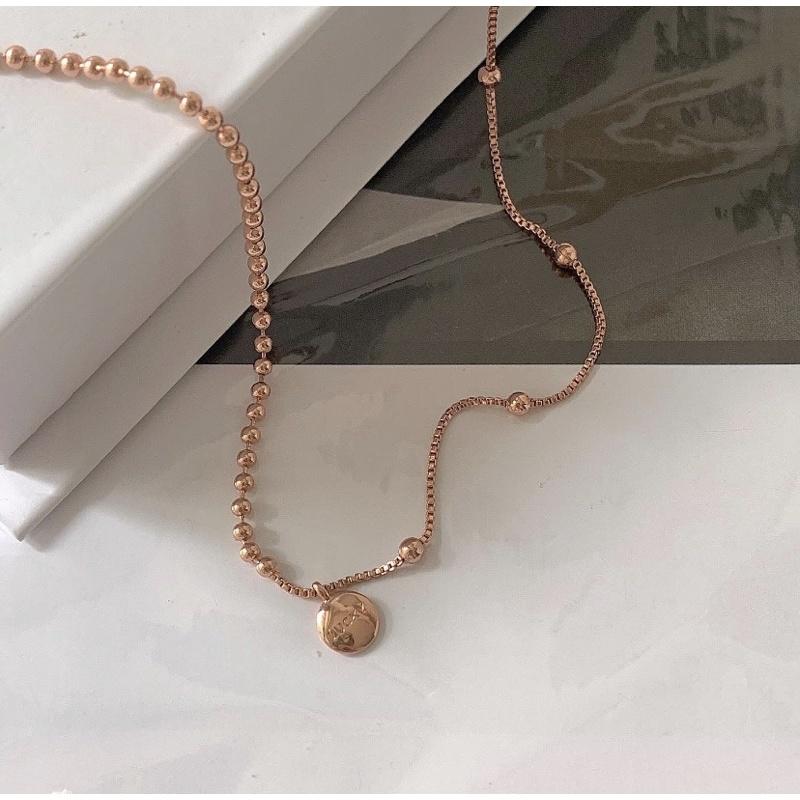Vòng cổ “Lucky” màu rose gold bạc 925