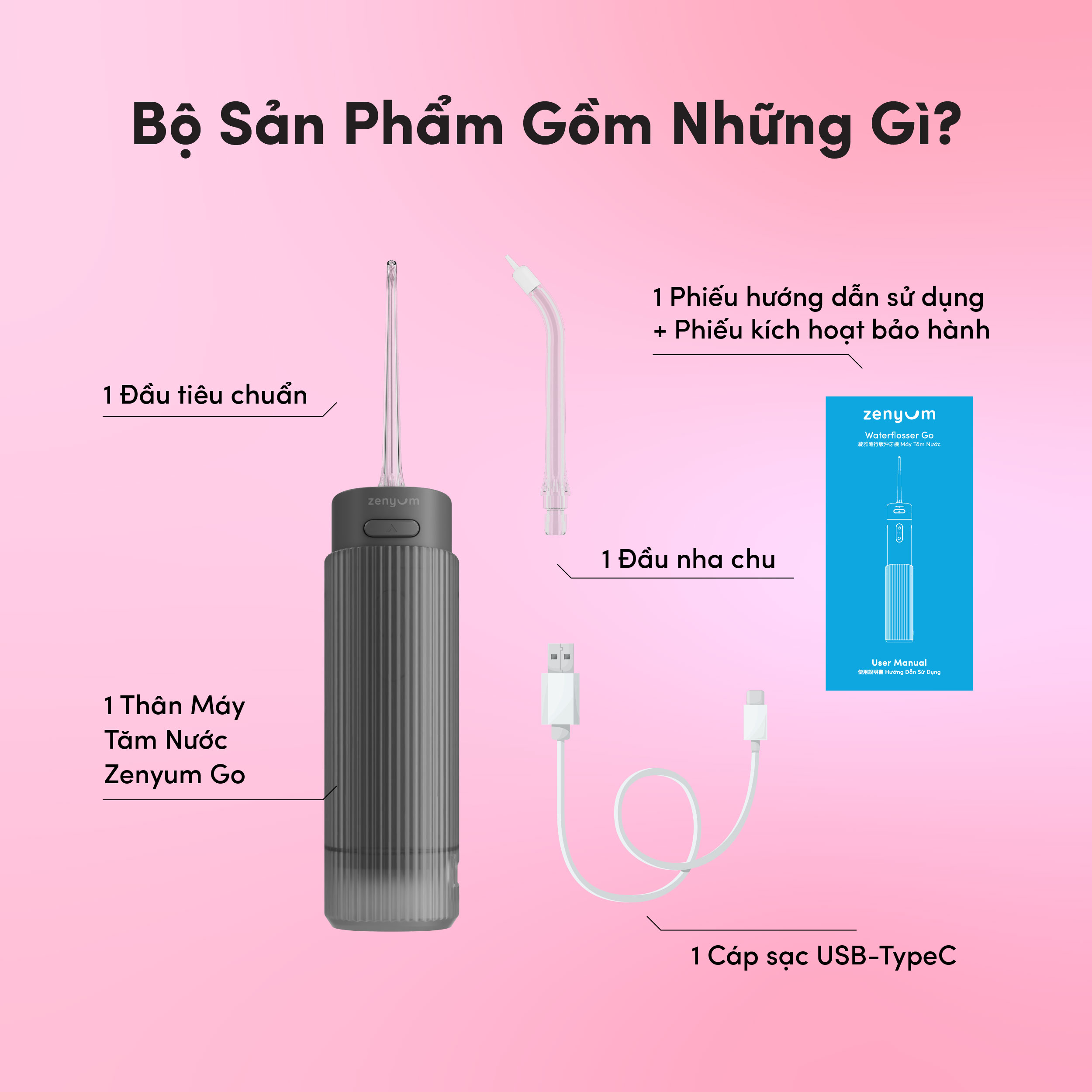 [MỚI] Máy Tăm Nước Zenyum Waterflosser Go