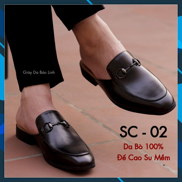 Giày Sục Nam Da Bò 100% Kiểu Dáng Trẻ Trung,Năng Động,Bảo Hành Da 1 Năm Mã  SC-02