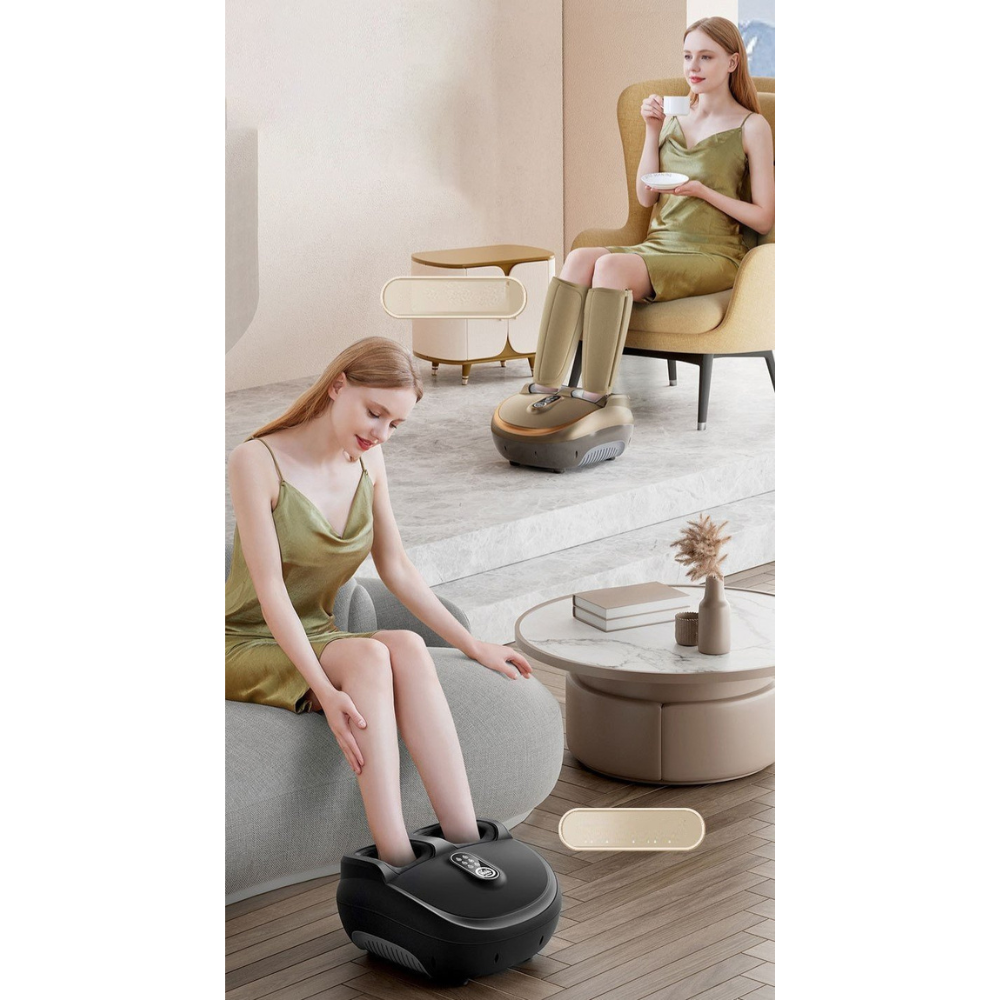 Máy Massage Chân Khí Nén Đa Năng Rulax, Có Túi Khí Ở Bắp Chân Túi Khí Massage Toàn Thân