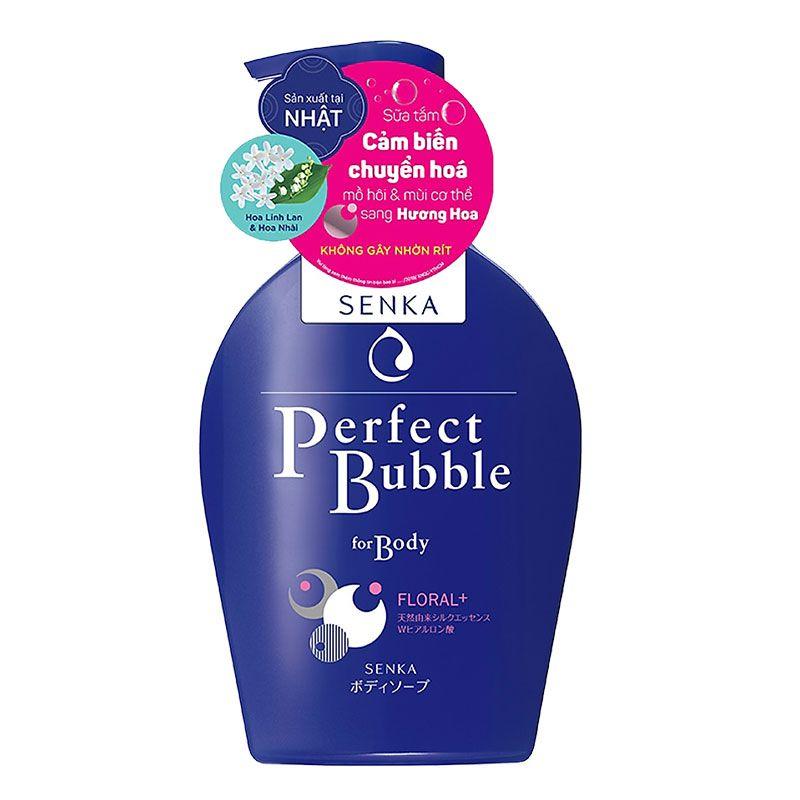 Sữa Tắm Dưỡng Ẩm Senka Perfect Whip Hương Hoa Hồng Và Hoa Nhài Chai 500ml-4901872450480