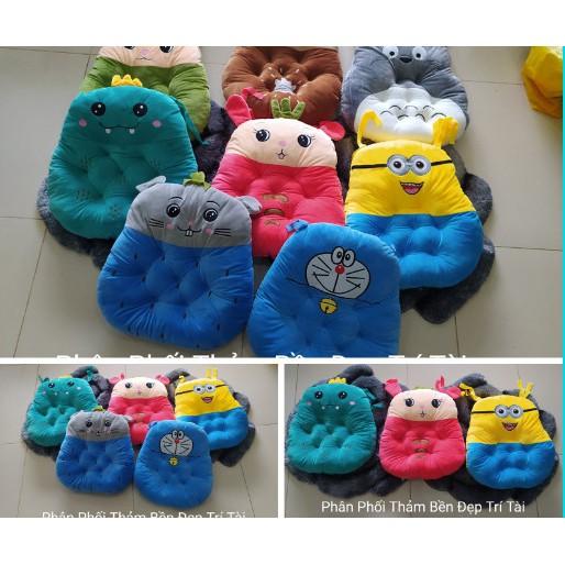 Đệm ngồi bệt, gối tựa lưng mềm êm hình thú siêu cute, nệm ngồi bệt hoạt hình
