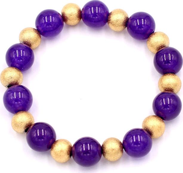 Chuỗi đeo tay - thạch anh tím 10 ly VTAIHVT1 - hợp mệnh Hỏa, mệnh Thổ