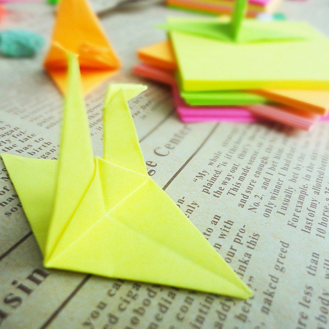 Giấy thủ công Origami 100 tờ 8X8cm nhiều màu, giấy xếp cò, giấy thủ công học sinh, siêu tiết kiệm