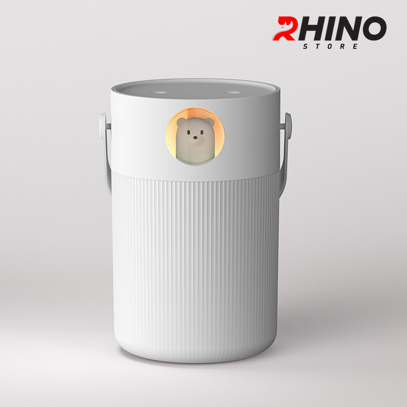 Máy phun sương tạo ẩm tinh dầu Rhino H807 1000ml, 2 lõi phun tích hợp đèn kèm quai treo - Hàng chính hãng