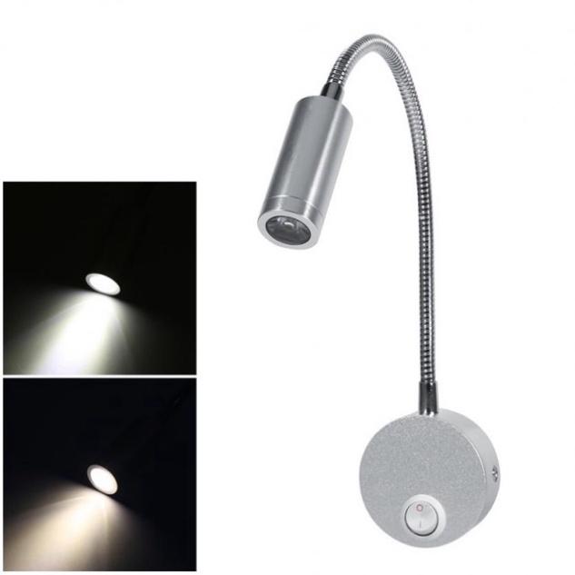 Đèn xem sách gắn đầu của giường xoay 360 độ, đèn gắn tường, đèn decor, đèn rọi triệu tập ánh sáng